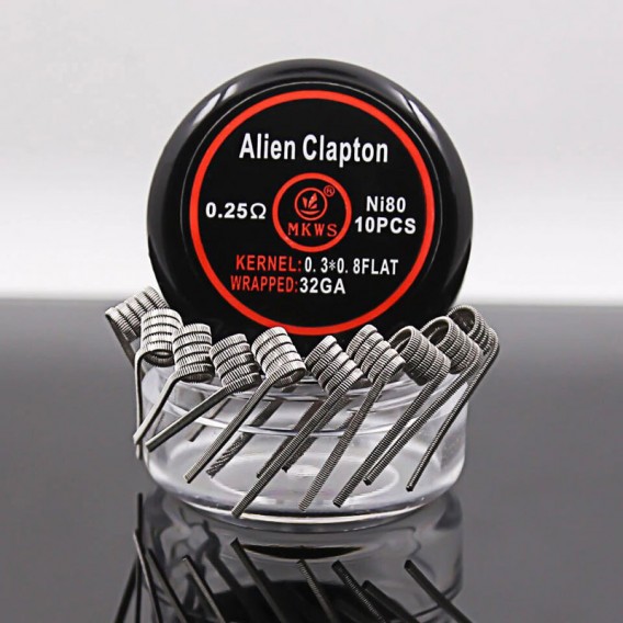Alien Clapton Ni80 Hazır Sarılı Tel 0.25 oHm (10 Adet)